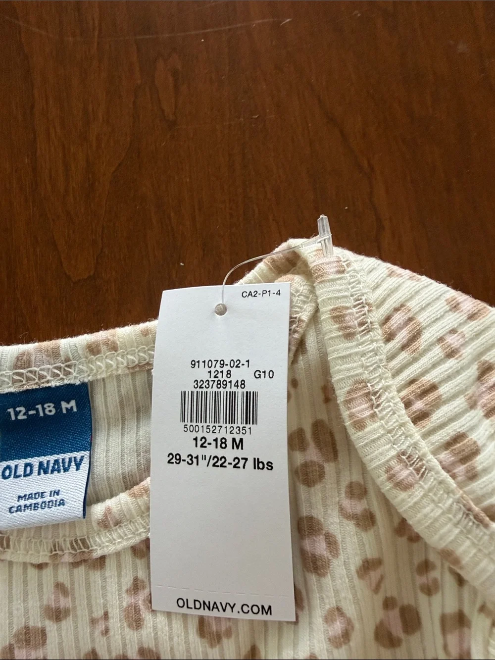 New with tags girls long sleeve ribbed Baby One-Piece size 12-18 months